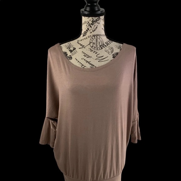 *NWT sinlu womens small taupe blouse - Picture 11 of 11